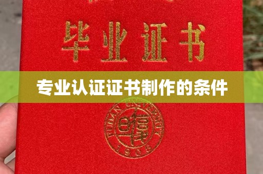 和龙专业认证证书制作的条件