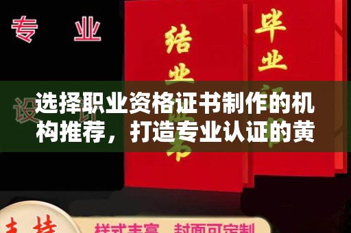 和龙选择职业资格证书制作的机构推荐，打造专业认证的黄金标准