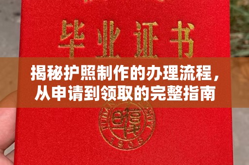 和龙揭秘护照制作的办理流程，从申请到领取的完整指南