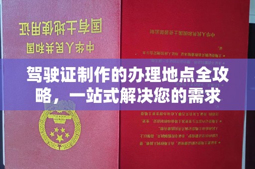 和龙驾驶证制作的办理地点全攻略，一站式解决您的需求