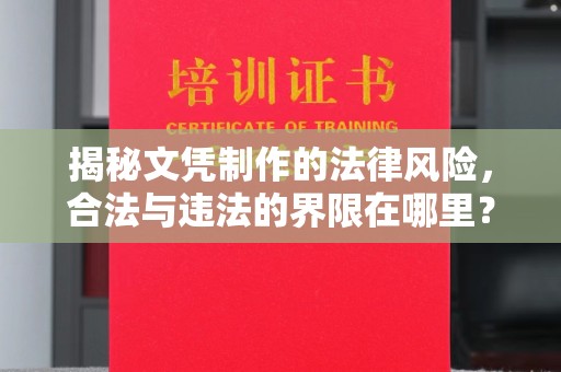 和龙揭秘文凭制作的法律风险，合法与违法的界限在哪里？